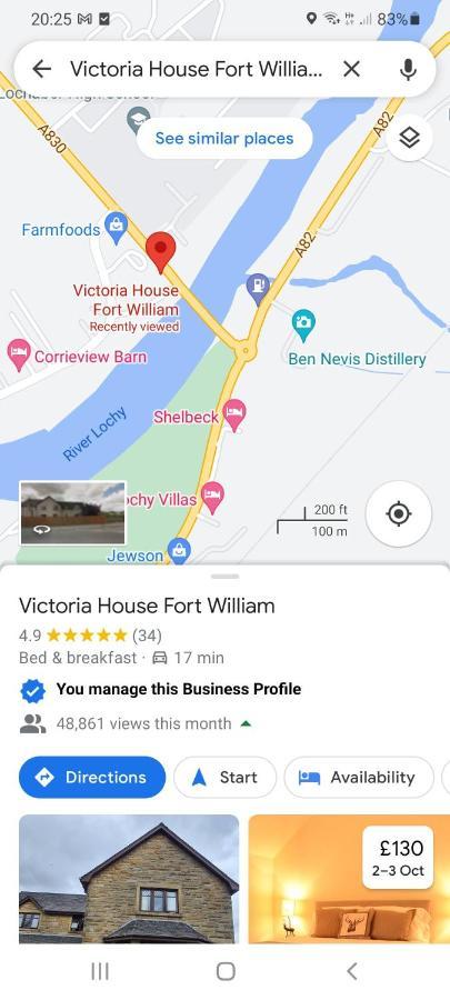 Victoria House Bed And Breakfast Fort William Zewnętrze zdjęcie